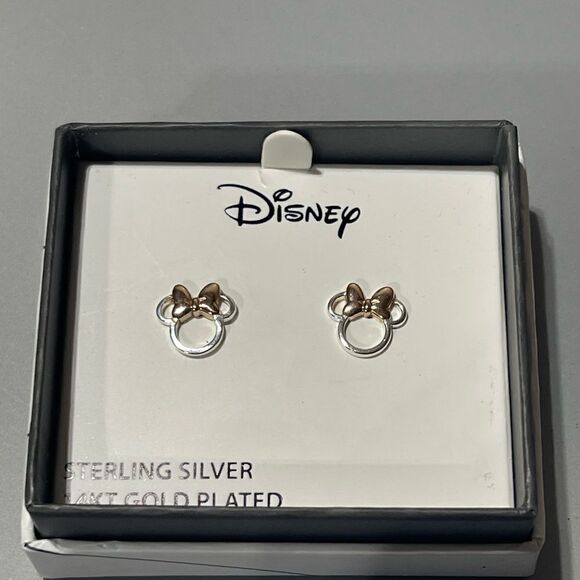 Disney Sterling Silver Minnie Mouse Earrings - Picture 3 of 8